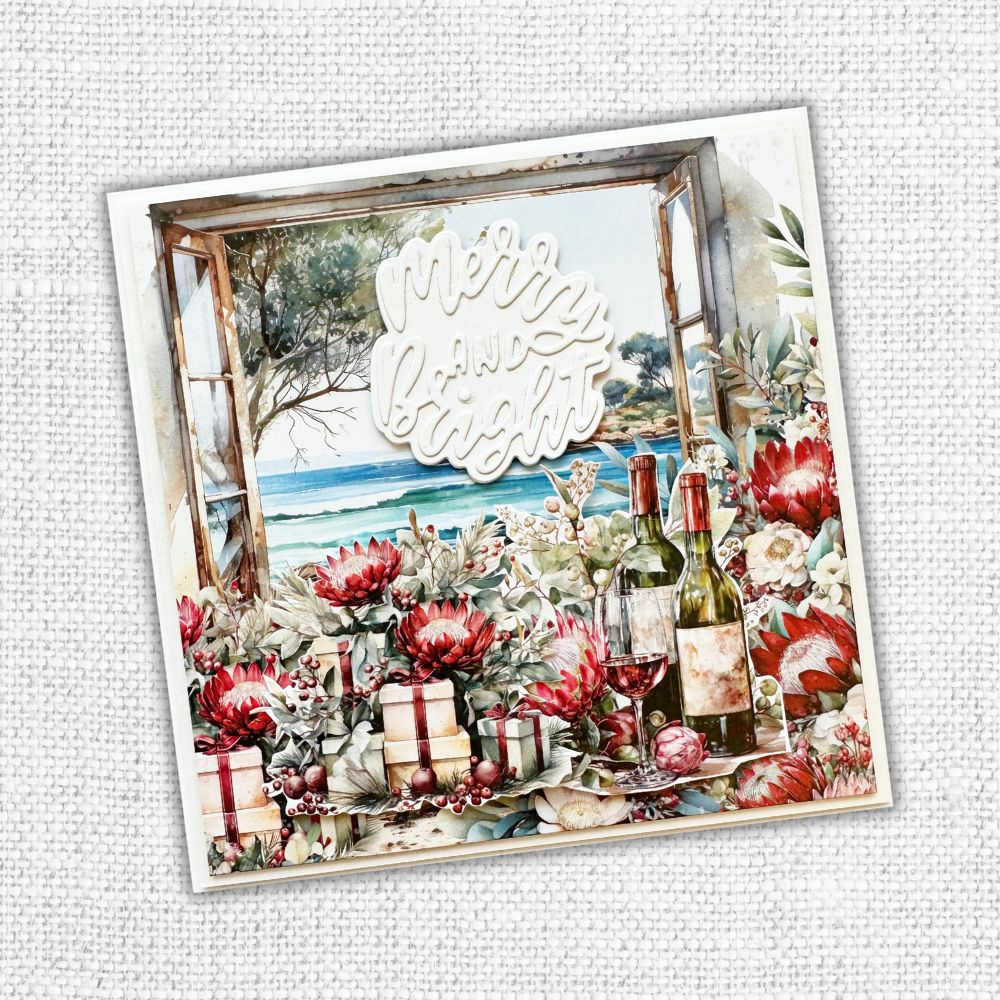 Merry and Bright Layered Script Metal Cutting Die 30219