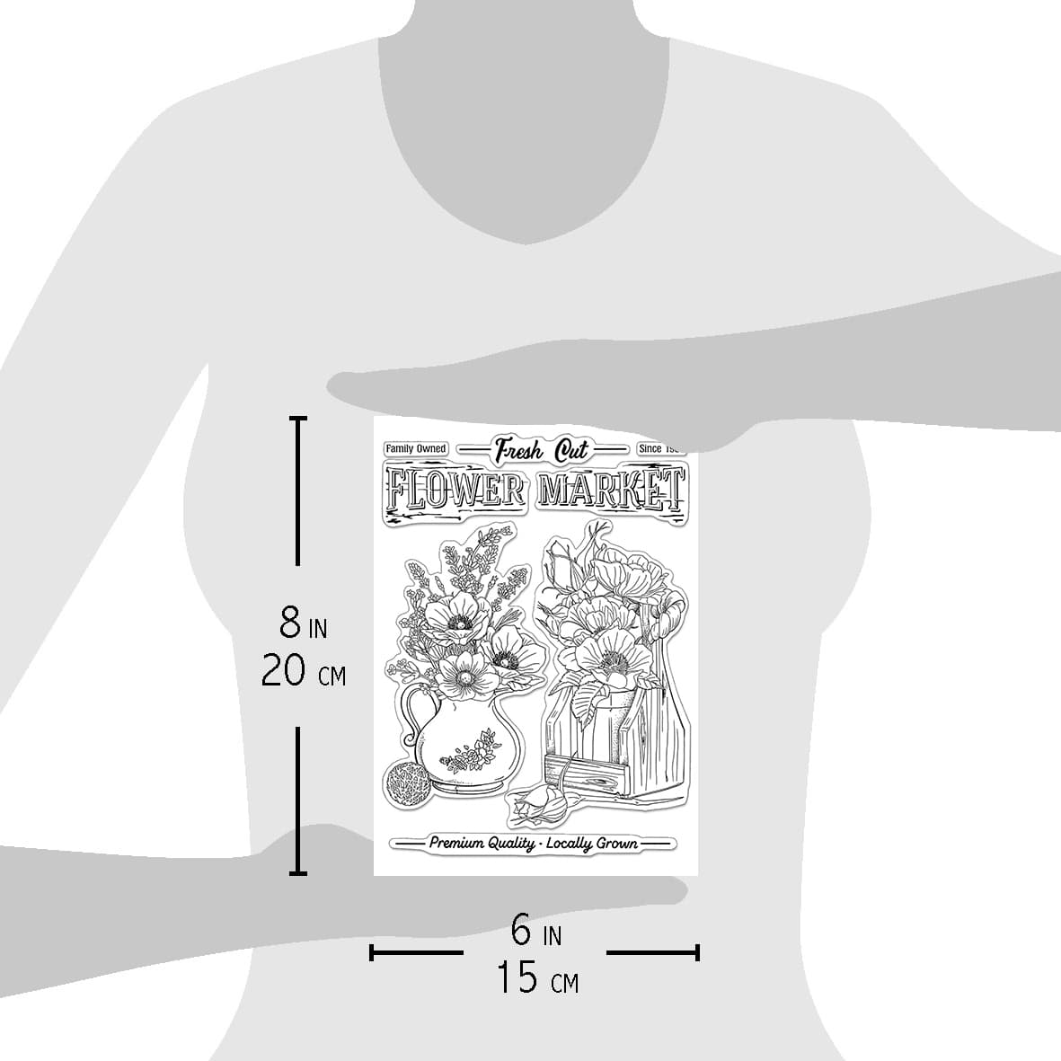 Ciao Bella Clear Stamp Set 6x8 Flower Market