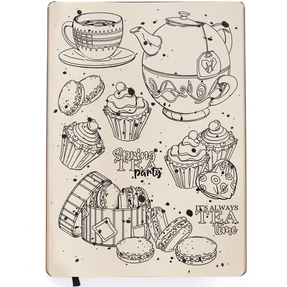 Ciao Bella Clear Stamp Set 6x8 Spring Tea Party