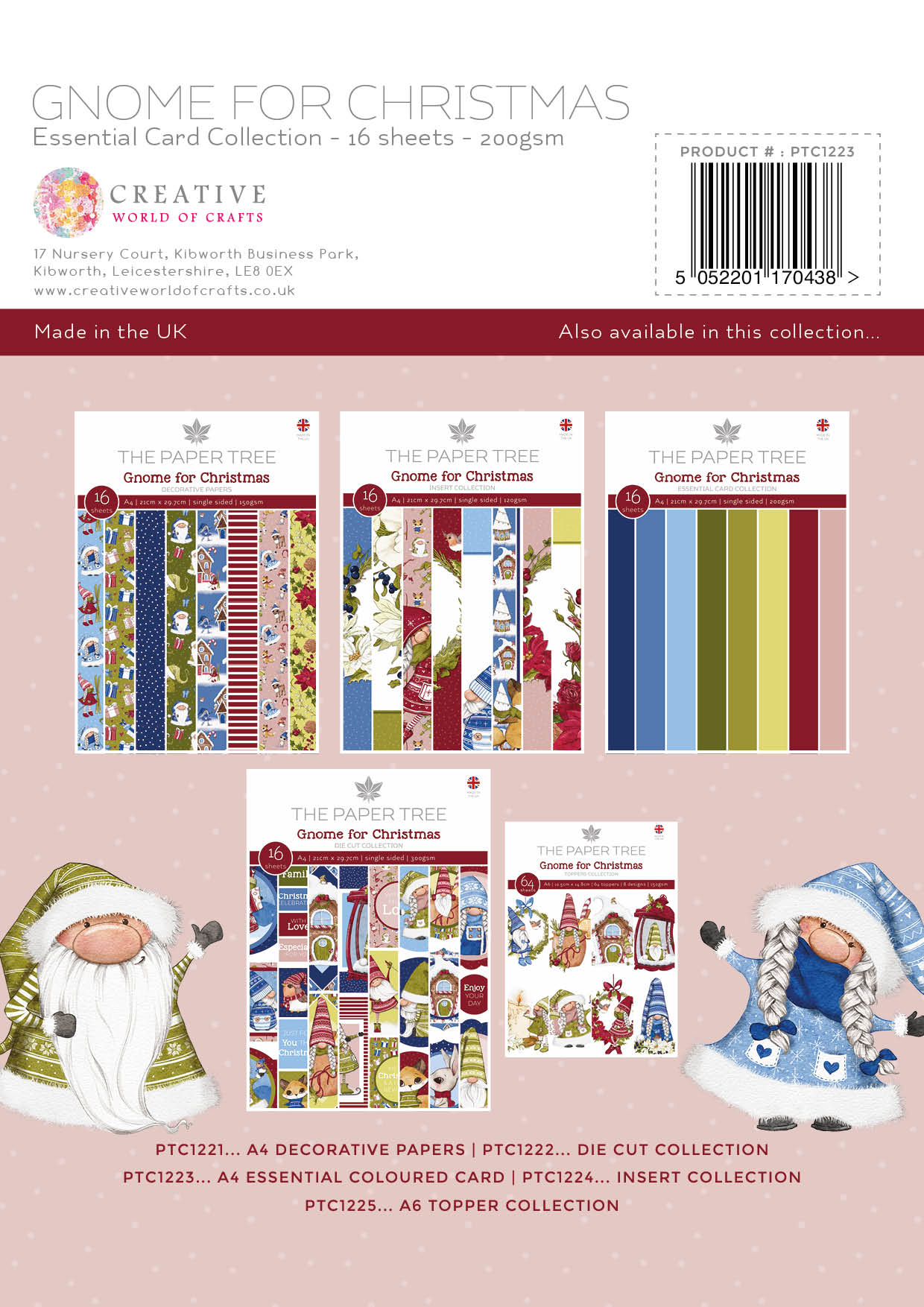 The Paper Tree Gnome for Christmas A4 Essential Colour Card