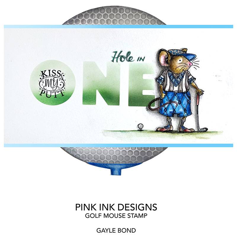 Pink Ink Designs Golf Mouse A7 Clear Stamp