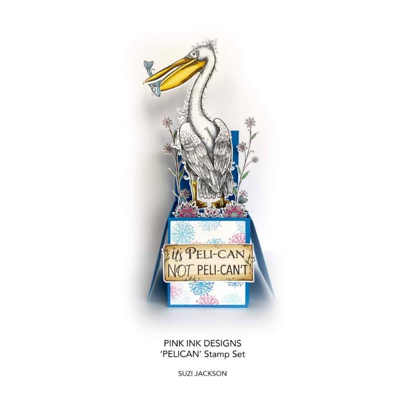 Pink Ink Designs Pelican 6 in x 8 in Clear Stamp Set