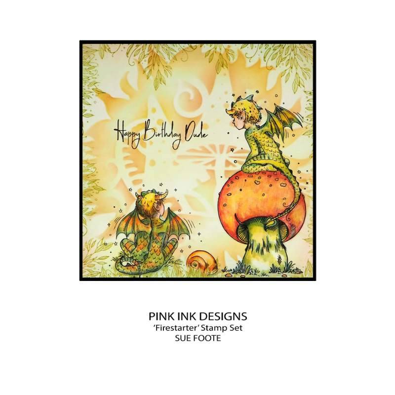 Pink Ink Designs Firestarter 6 in x 8 in Clear Stamp Set