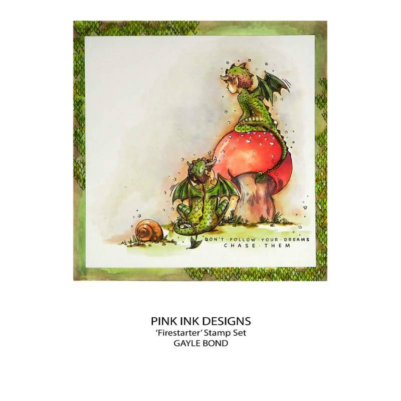 Pink Ink Designs Firestarter 6 in x 8 in Clear Stamp Set