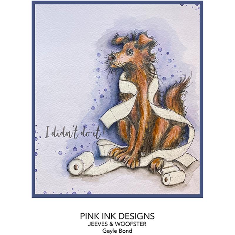 Pink Ink Designs Jeeves & Woofster A5 Clear Stamp Set
