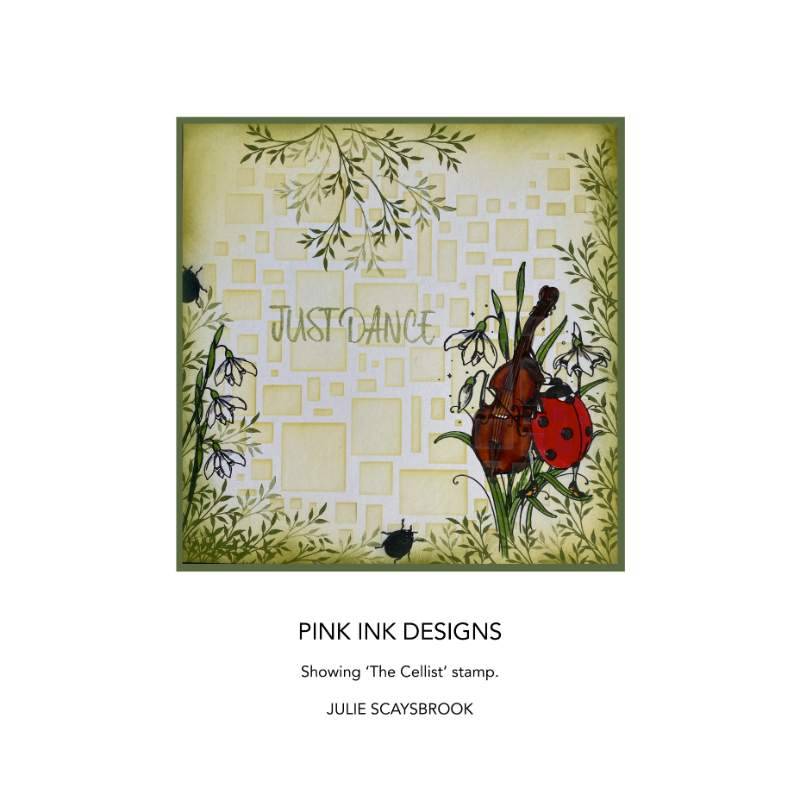 Pink Ink Designs The Cellist A6 Clear Stamp Set