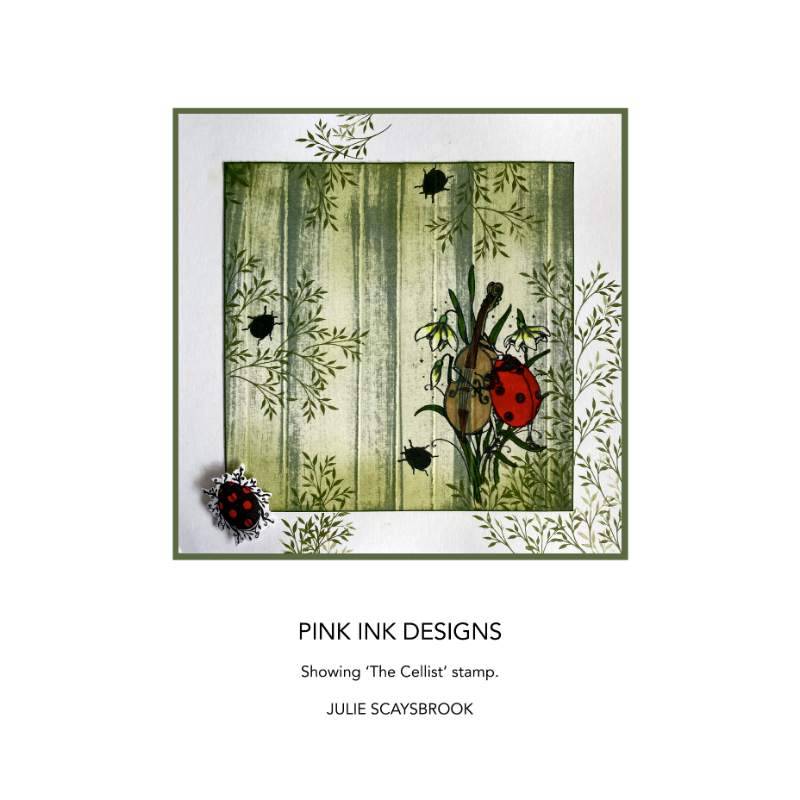 Pink Ink Designs The Cellist A6 Clear Stamp Set