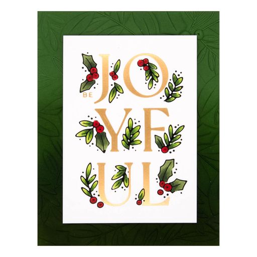 Joyful Glimmer Hot Foil Plate from the De-Light-Ful Christmas Collection by Yana Smakula