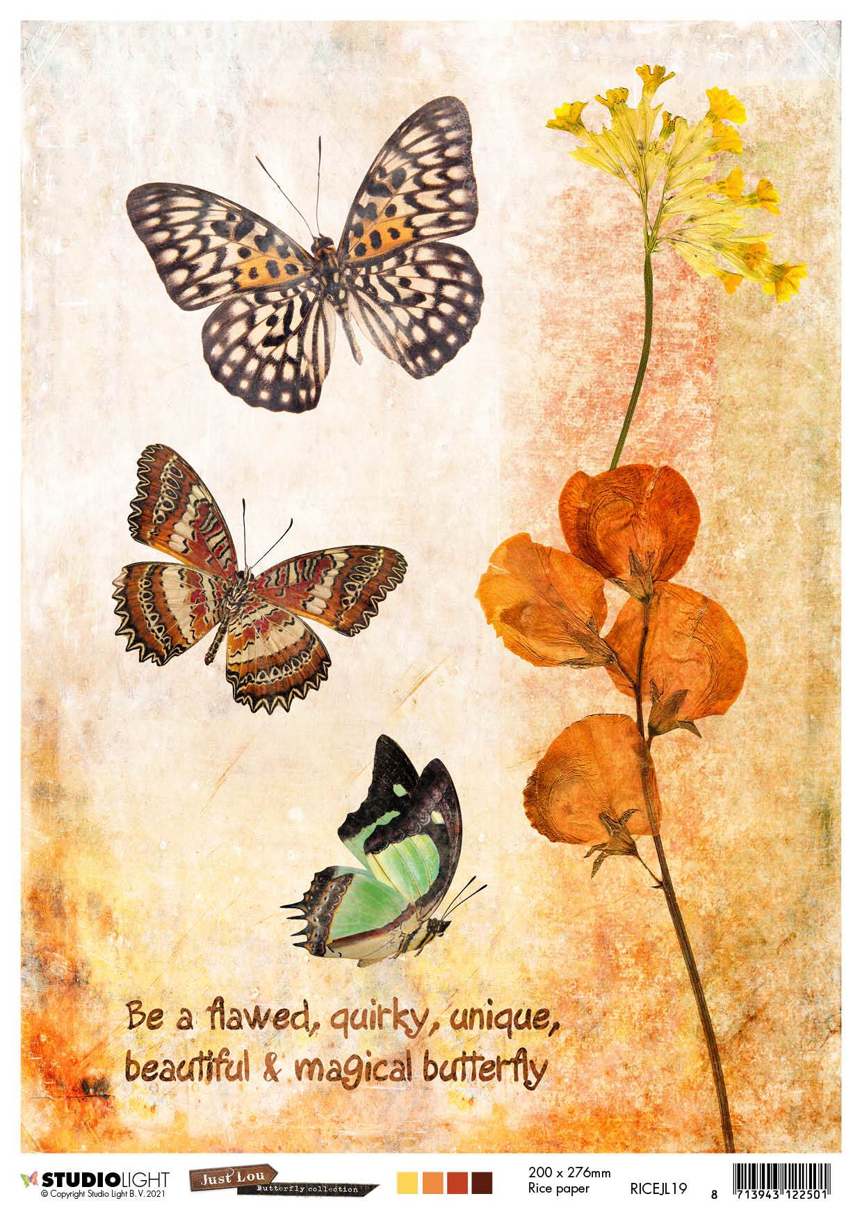 Just Lou Rice Paper Butterfly Collection 210x297mm nr.19