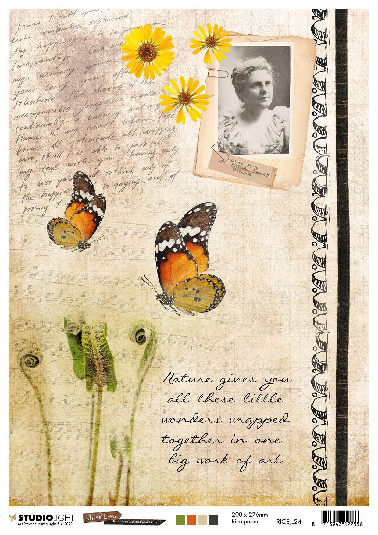 Just Lou Rice Paper Butterfly Collection 210x297mm nr.24