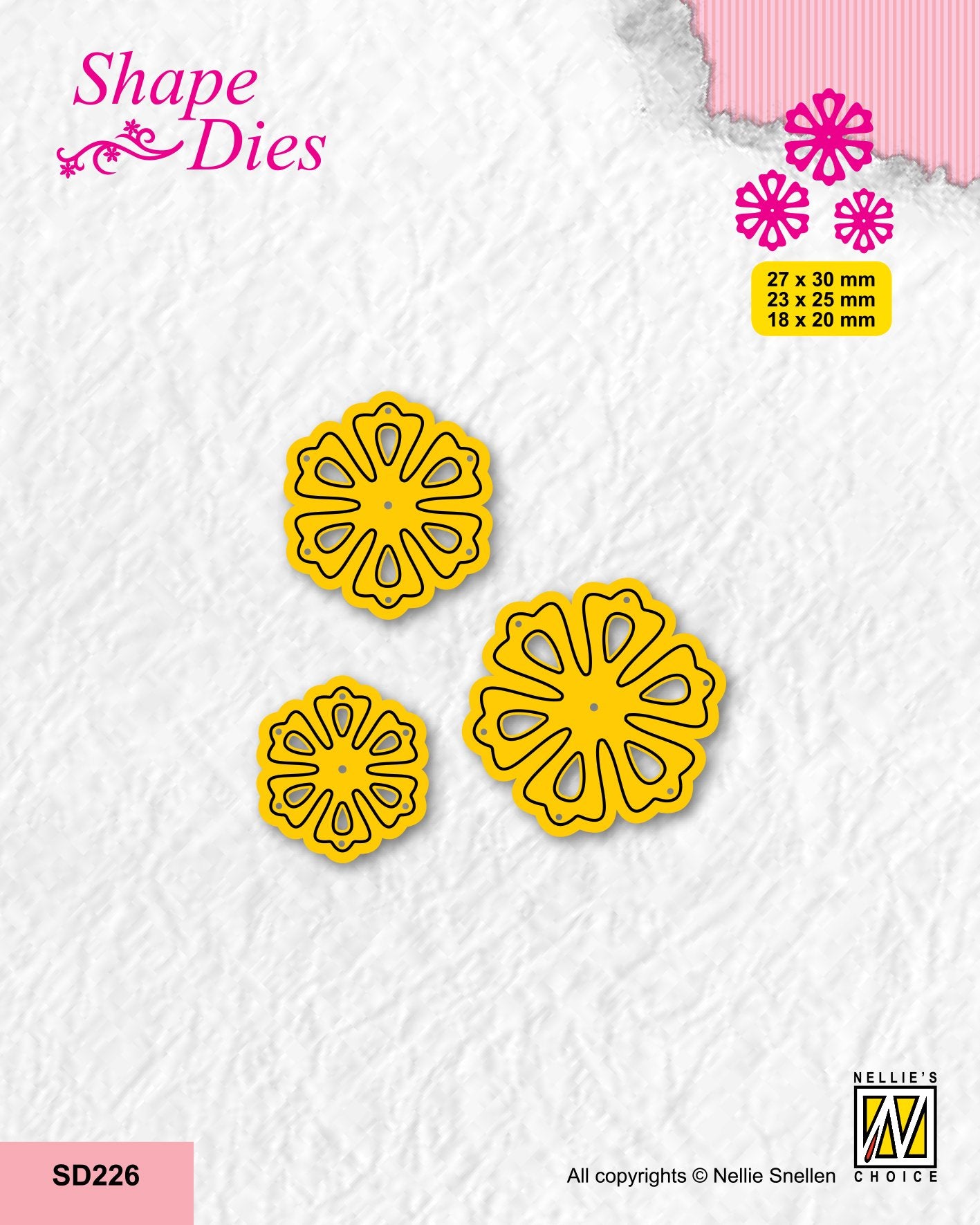 Nellie's Choice Shape Die - Set Of 3 Flowers-5