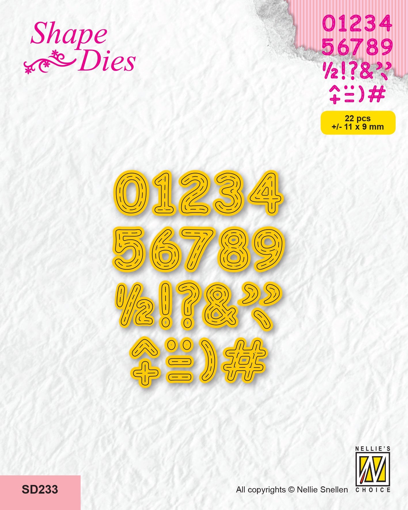 Nellie's Choice Shape Dies - Stitched Digits