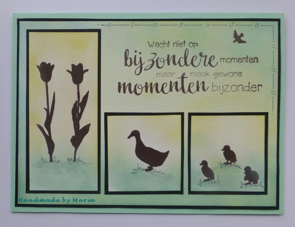 Clear Stamp Silhouette Duck With Chicks