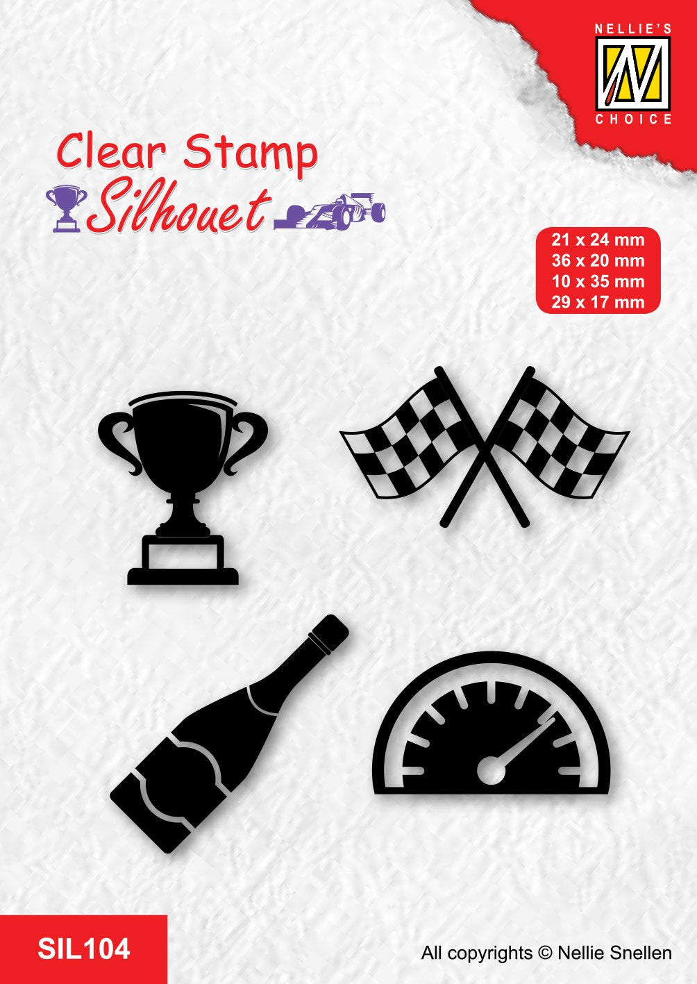Nellie's Choice Clear Stamp Silhouette - Formula One Series-3