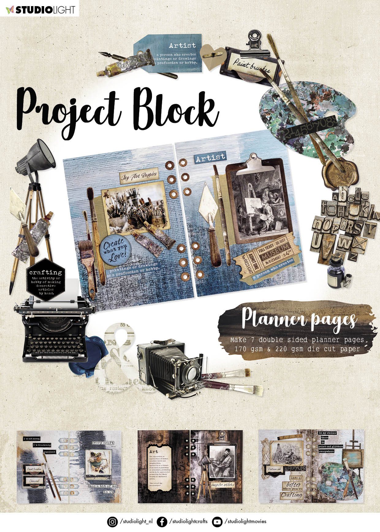 SL Project Block Planner Pages Artist’s Atelier Essentials 210x297mm nr.03