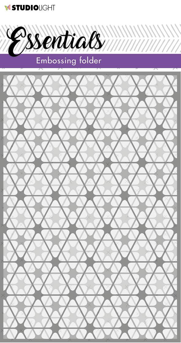 SL 3D Embossing Folder Double Diamond Stripes Essentials 100x150mm nr.06