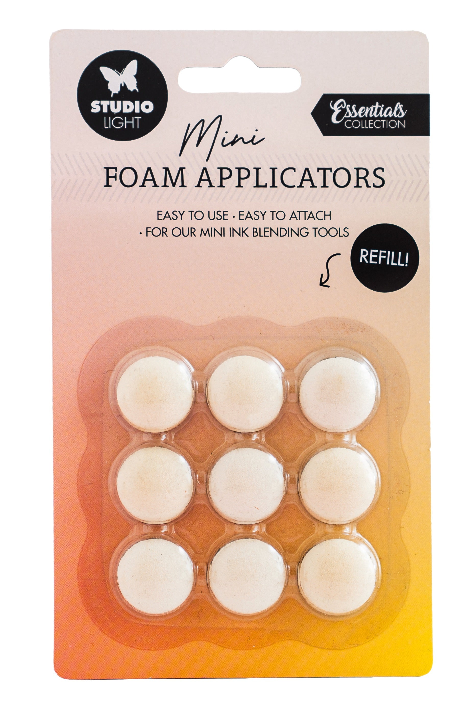 SL Ink Blending Tool Replacement Foam Pads 20mm Essential Tools 125x205x19mm 9 PC nr.04