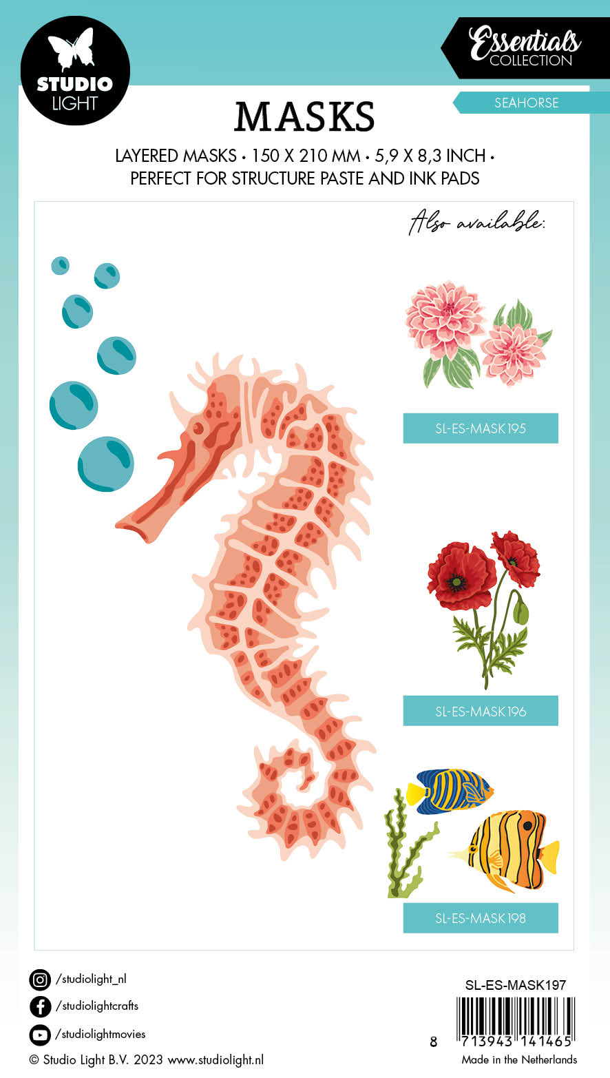 SL Mask Seahorse Essentials 150x210x1mm 1 PC nr.197