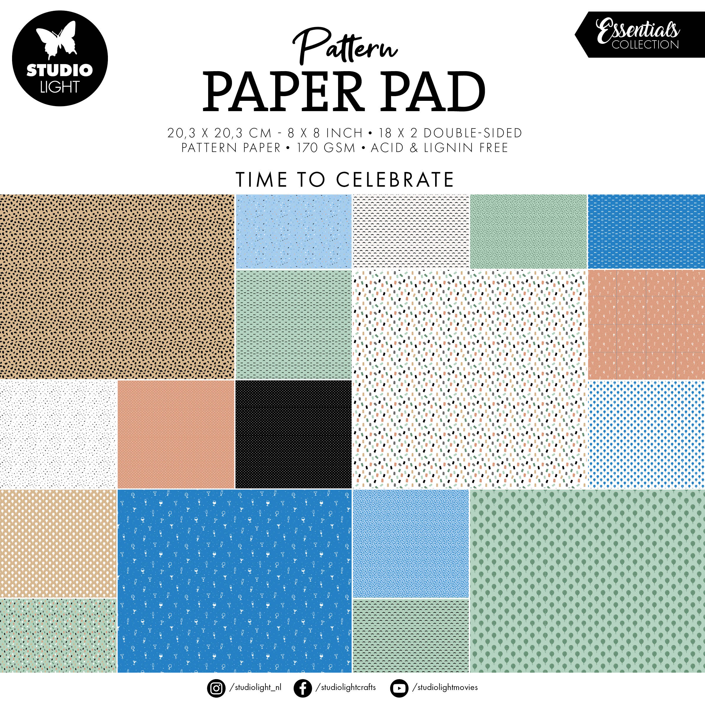 SL Pattern Paper Pad Background Designs Essentials 36 SH