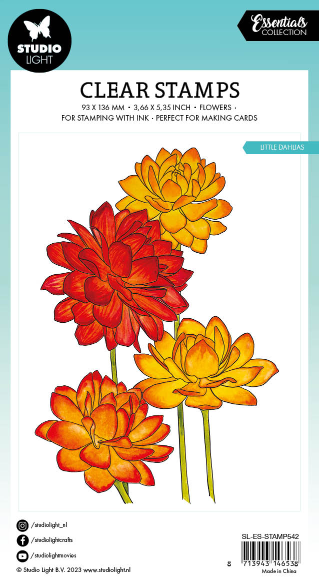 SL Clear Stamp Little Dahlias Essentials 93x136x3mm 1 PC nr.542