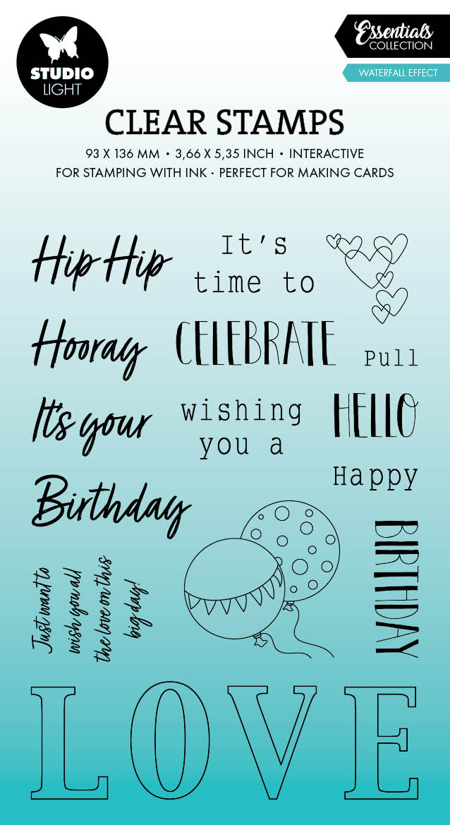 SL Clear Stamp Waterfall Effect Essentials 18 PC