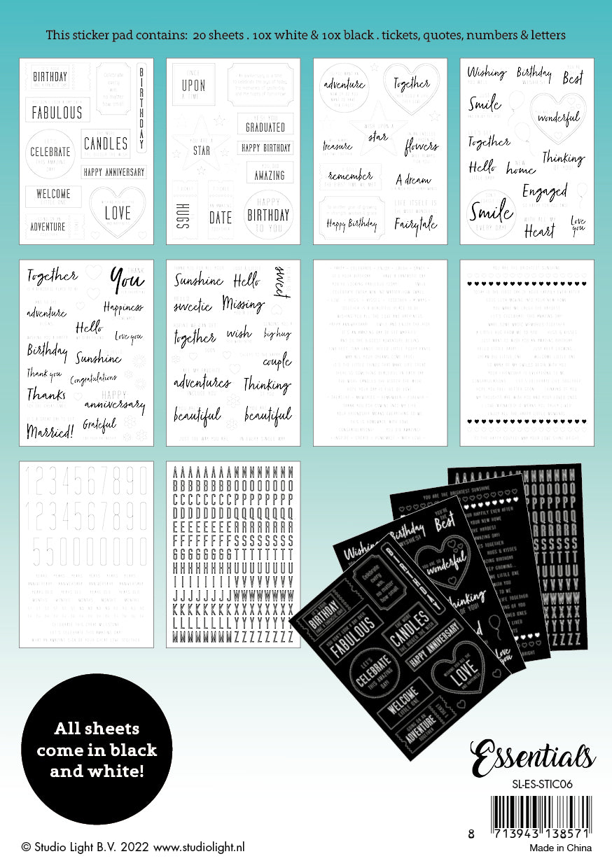 SL Sticker Block Sentiments Essentials 148x210x5mm 20 SH nr.06