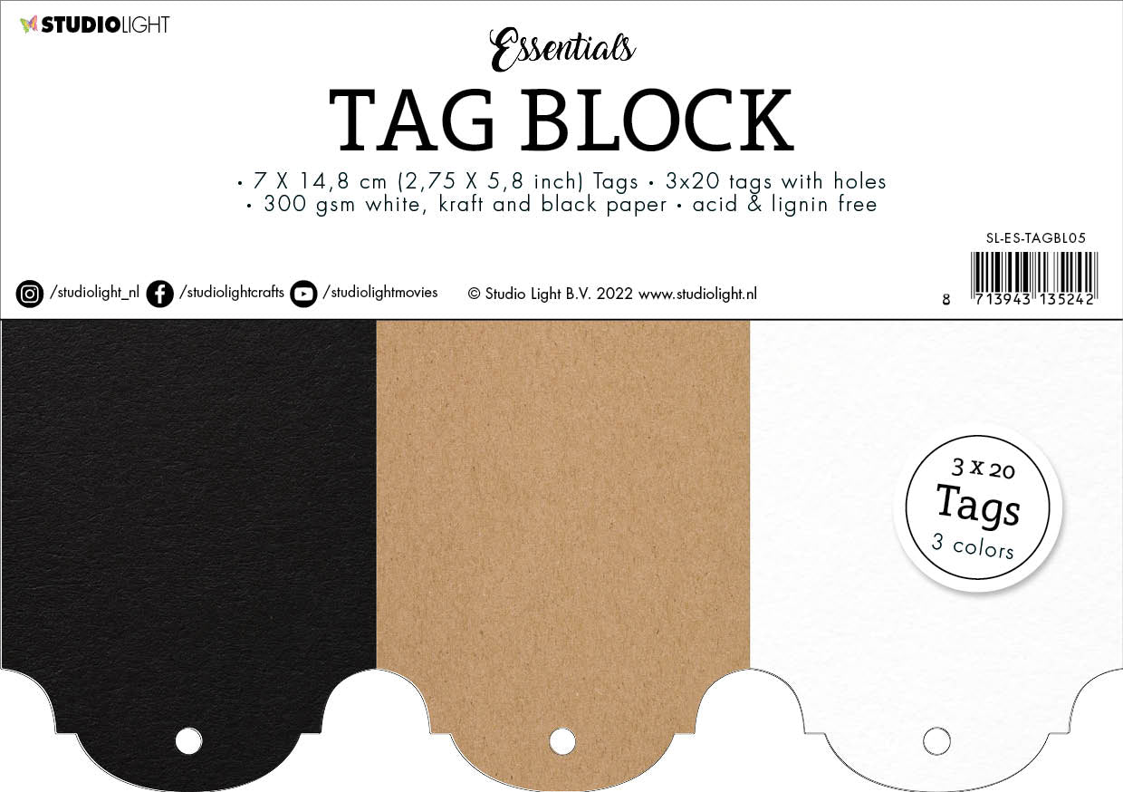 SL Tag Block Lovely Tag Essentials 148x210x8mm 60 Tags nr.05