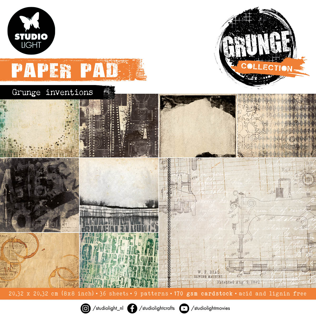 SL Paper Pads Grunge Papers Grunge Collection 203,2x203,2x9mm 36 SH nr.110