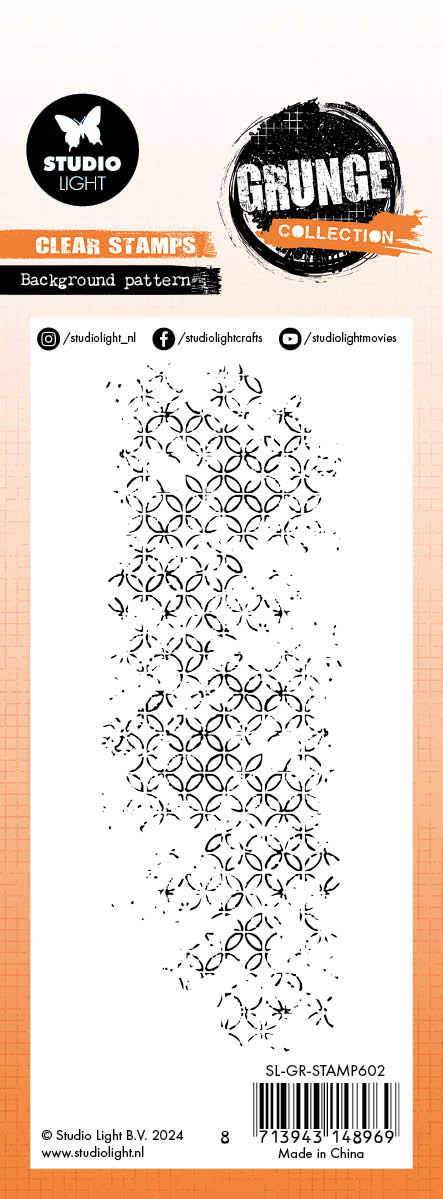 SL Clear Stamp Botanical Pattern Grunge Collection 1 PC