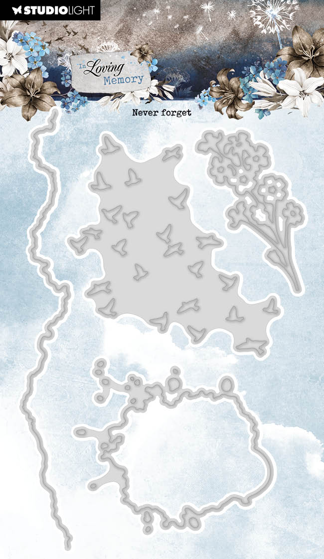 SL Cutting Dies Never Forget In Loving Memory 98x148x1mm 4 PC nr.739