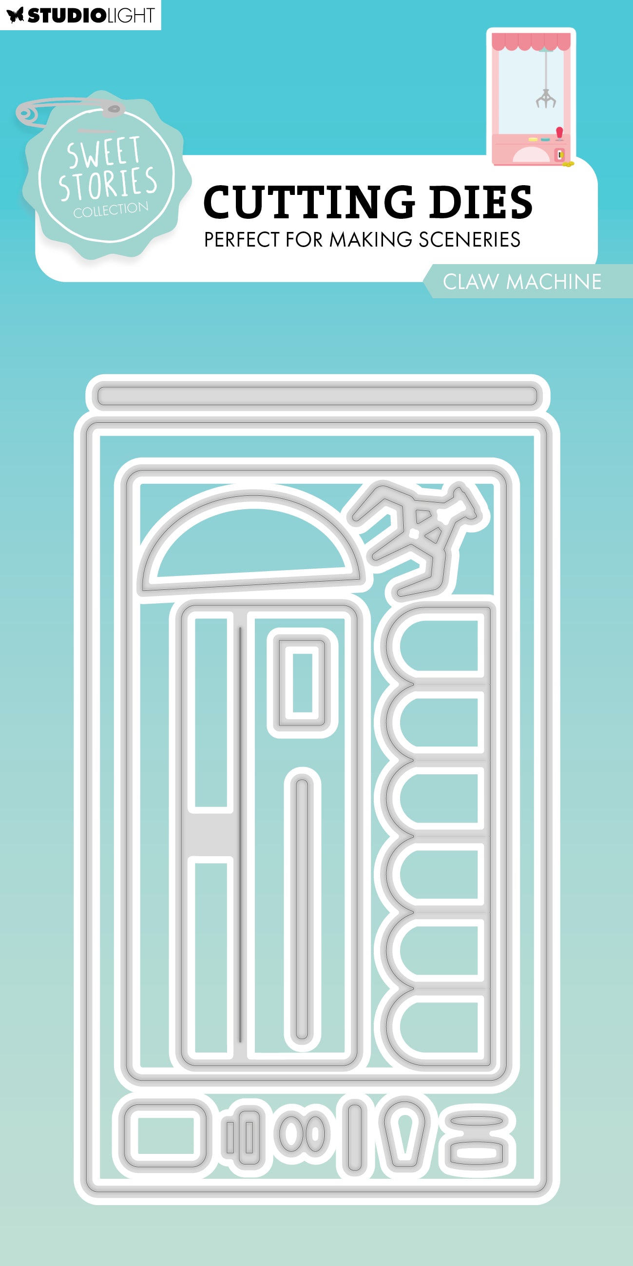 SL Cutting Die Claw Machine Sweet Stories 16 PC