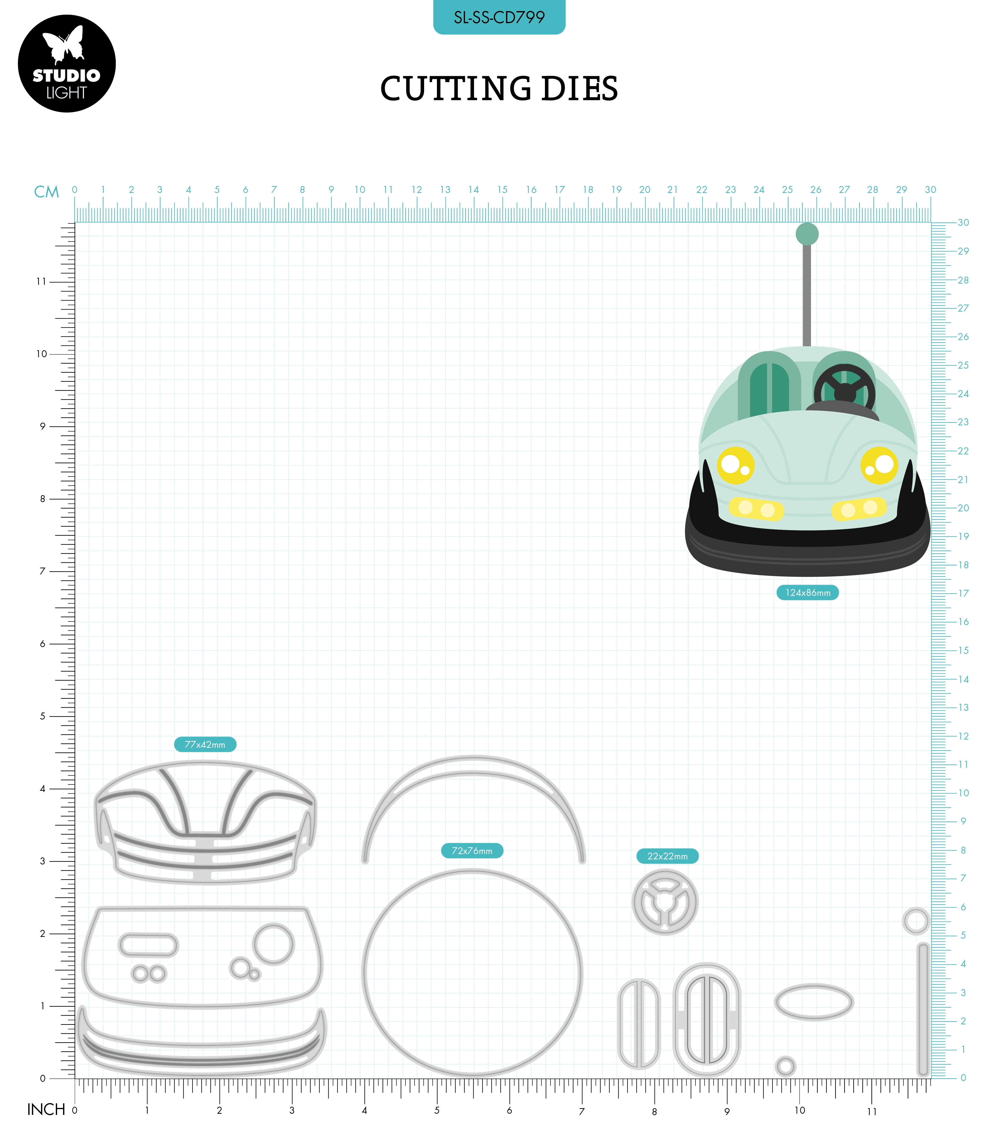 SL Cutting Die Bumper Car Sweet Stories 16 PC