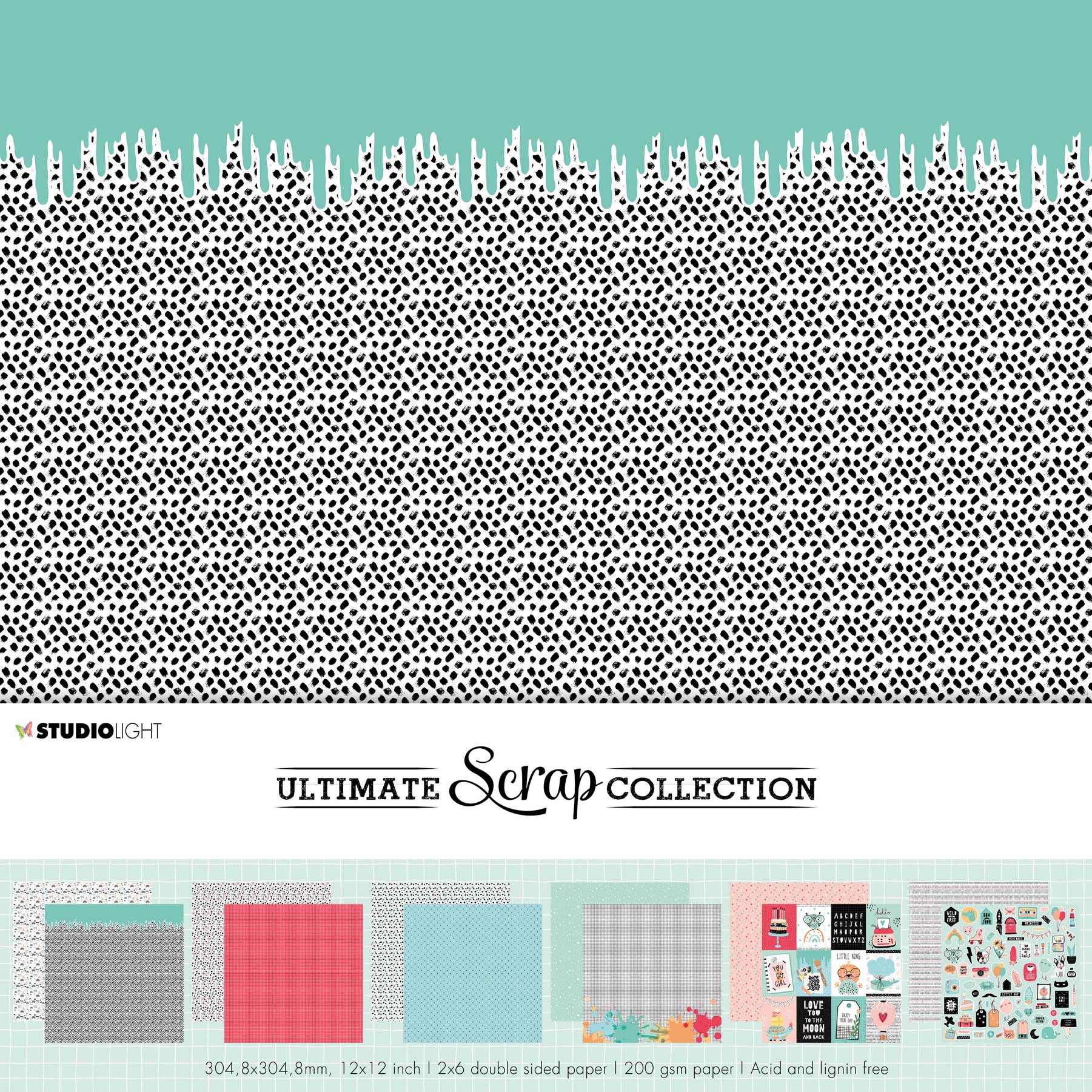 SL Paperset Background Paper Ultimate Scrap Collection 304,8x304,8x3mm 12 SH nr.6