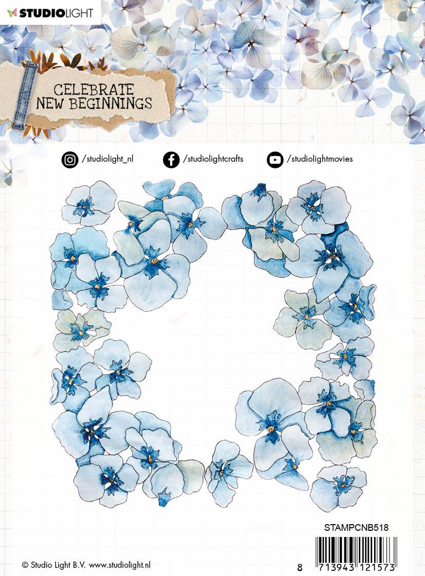 Clear Stamp background Celebrate New Beginnings 150x150mm nr.518