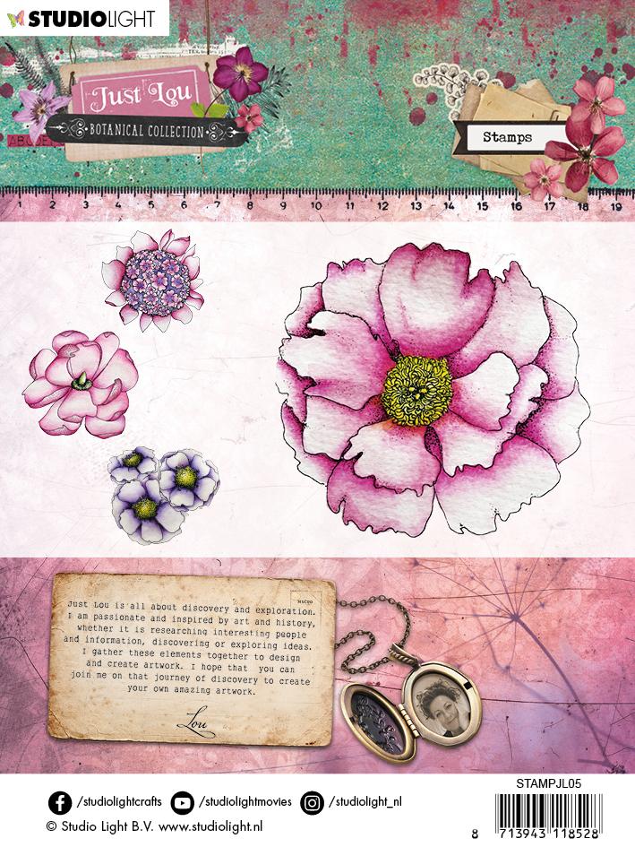 Clear Stamp 11x11 cm, Just Lou Botanical Collection nr.05