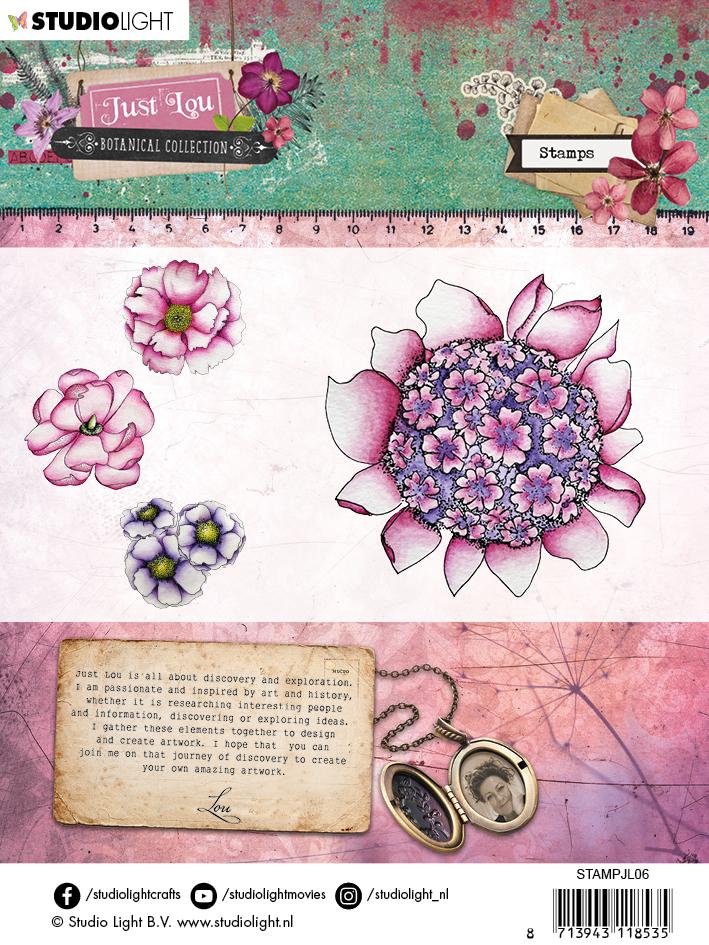 Clear Stamp 11x11 cm, Just Lou Botanical Collection nr.06