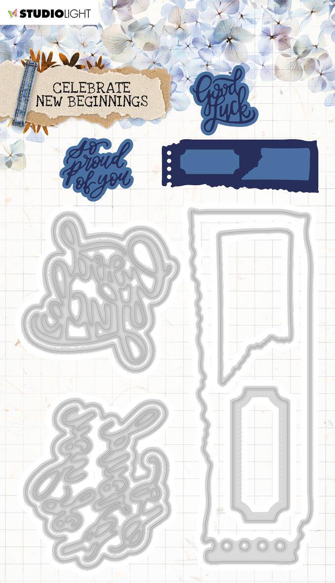 Cutting & Embossing Die Celebrate New Beginnings 100x124mm nr.374