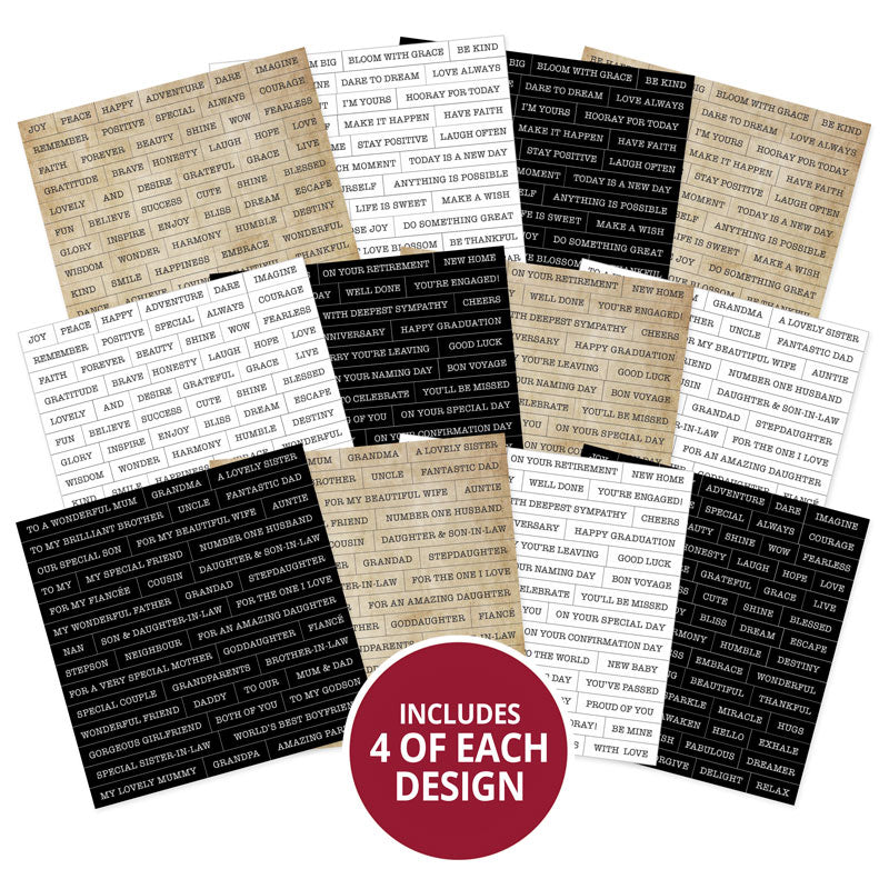 Vintage Melody Stickables Just My Type Sentiments