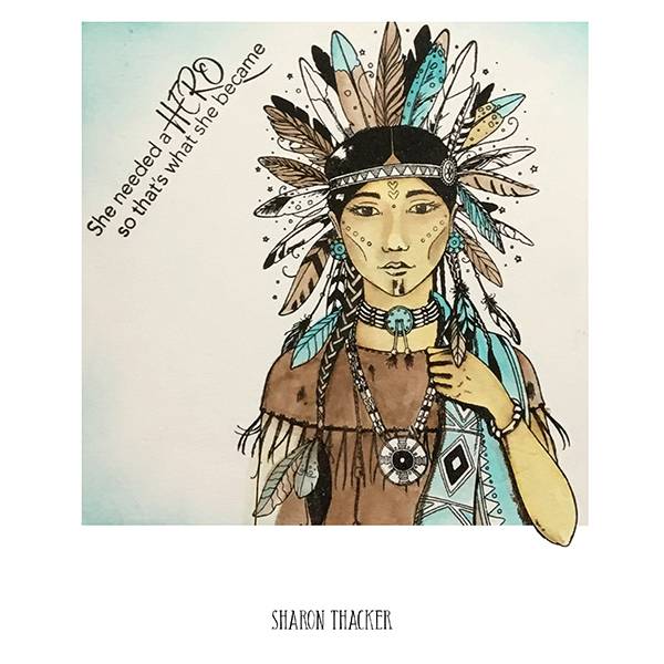 Spirit Warrior A5 Clear Stamp Set