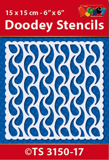 Stencil 15x15 cm Background pattern 4