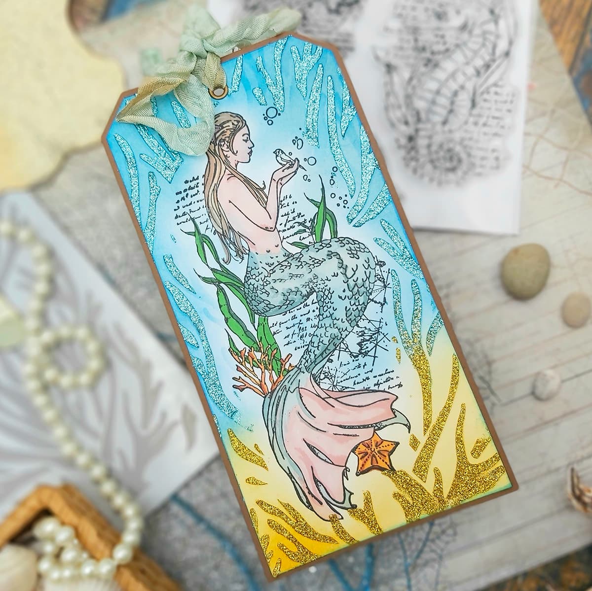 Ciao Bella Underwater Love Paper Pad 8"x8" 12/Pkg