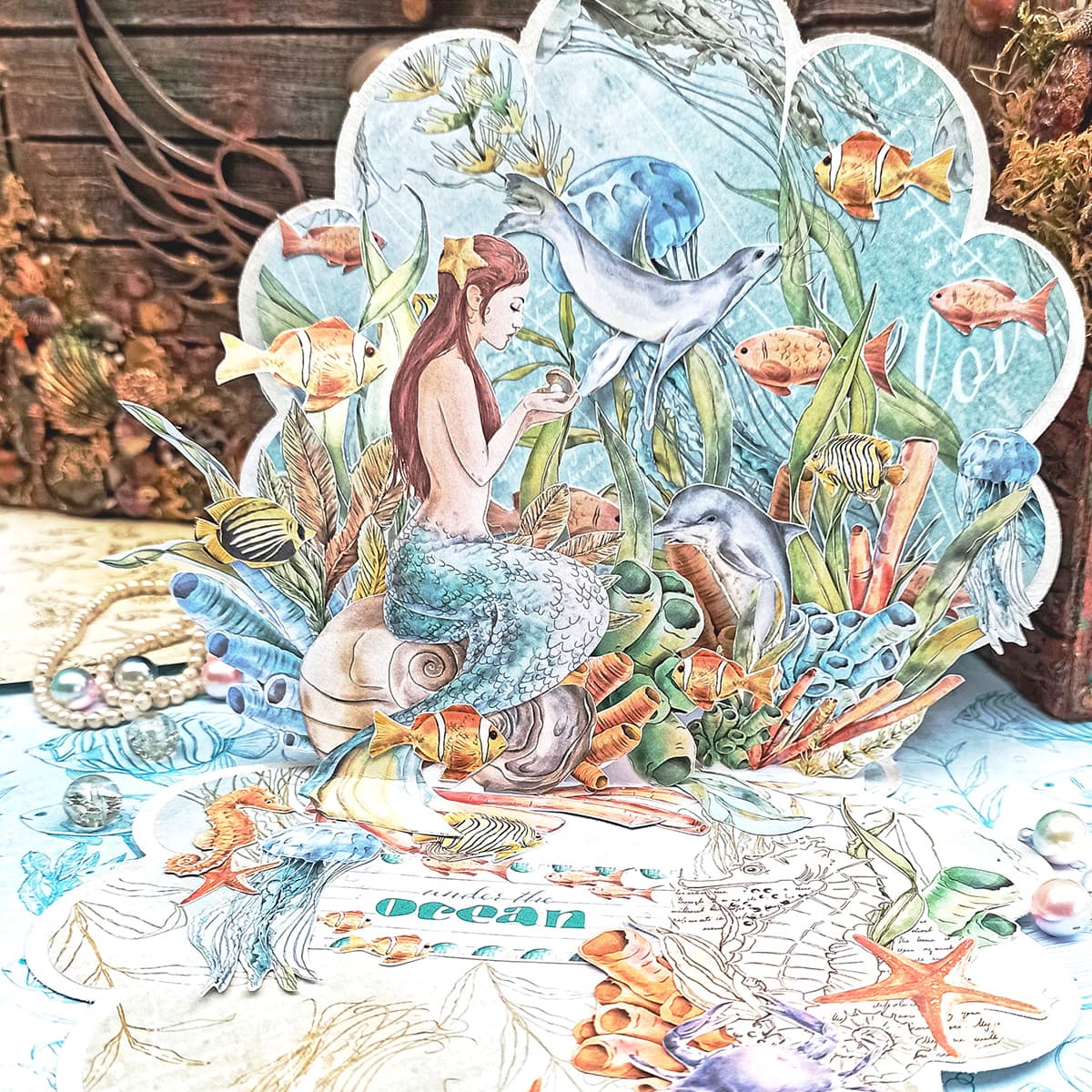 Ciao Bella Underwater Love Paper Pad 8"x8" 12/Pkg