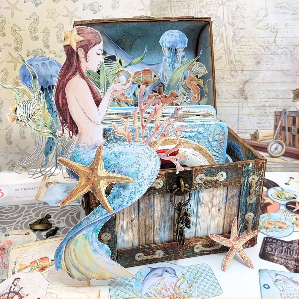 Ciao Bella Underwater Love Paper Pad 8"x8" 12/Pkg