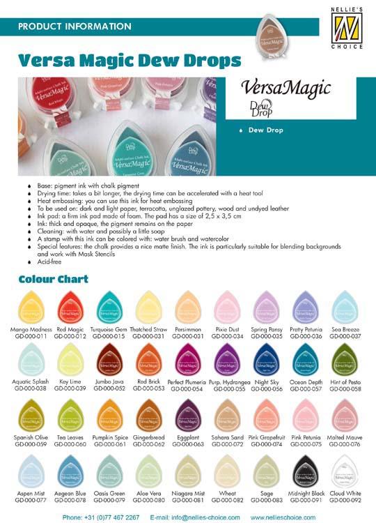 Tsukineko Versa Magic Dew Drops Chalk Ink Pad Midnight Black