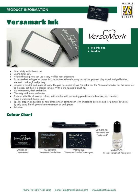 Versamark Dazzle Ink Pad -Frost