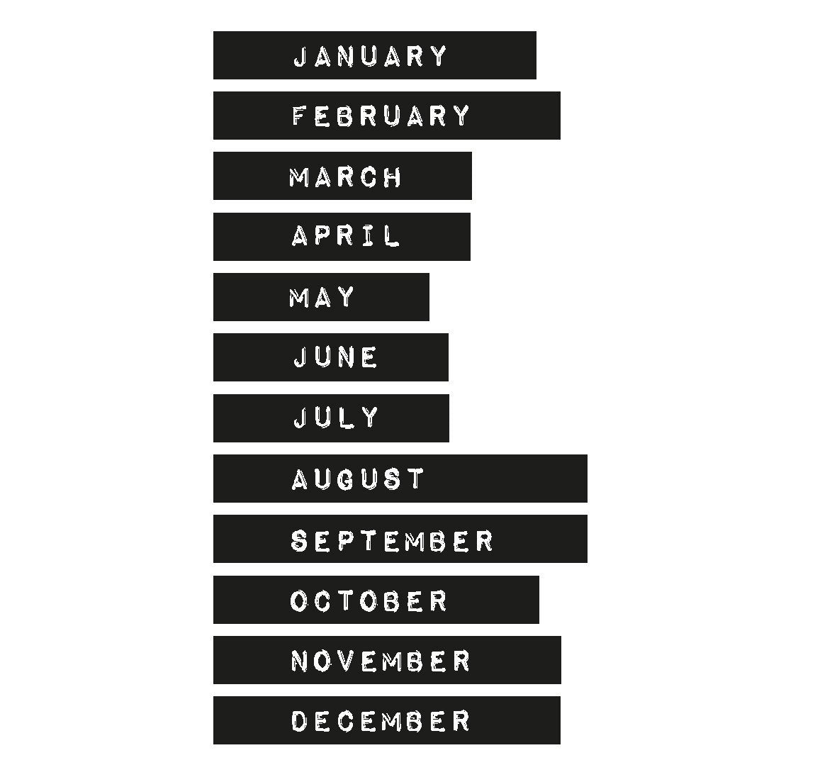 Washi Tape Months Planner Essentials 12 RLnr.14