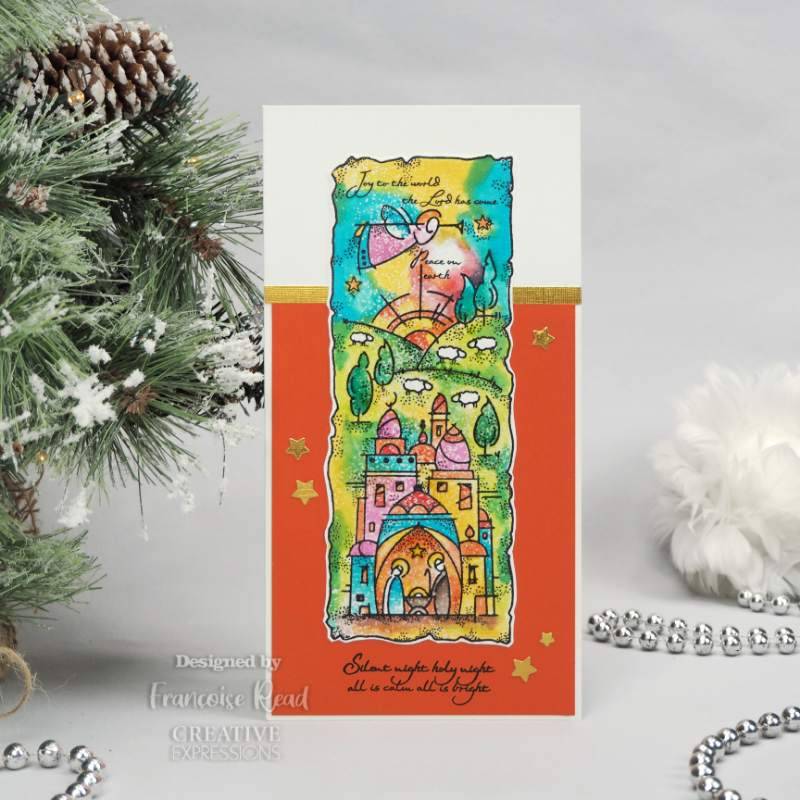 Woodware Clear Singles Holy Night 8 in x 2.6 in Stamp