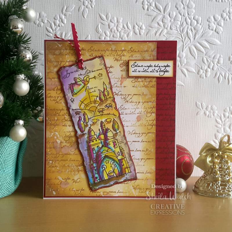 Woodware Clear Singles Holy Night 8 in x 2.6 in Stamp