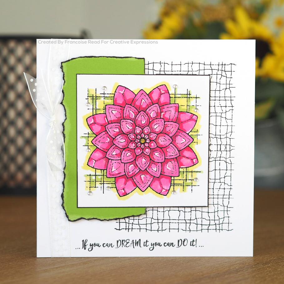 Woodware Clear Singles Blossom 4 in x 4 in Stamp