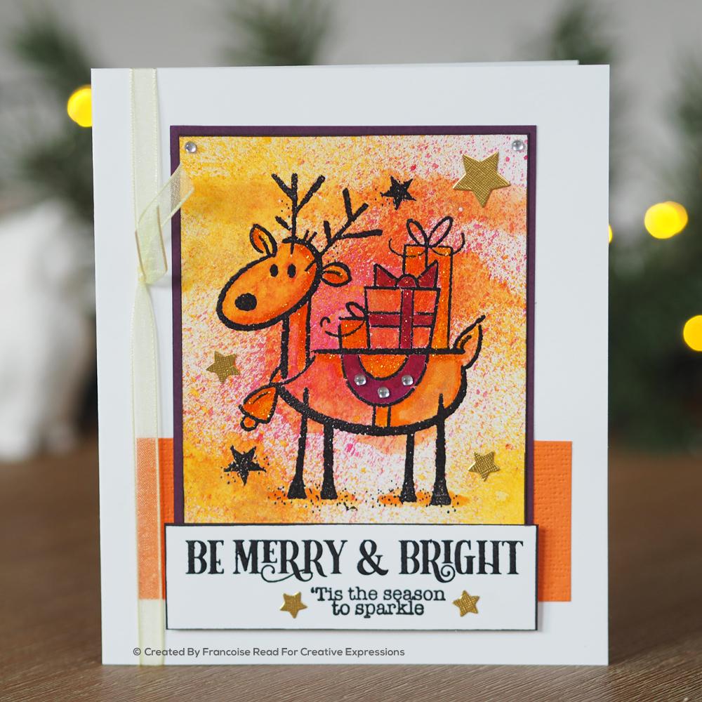 Woodware Clear Singles Rudolph Pressies 4 in x 6 in Stamp